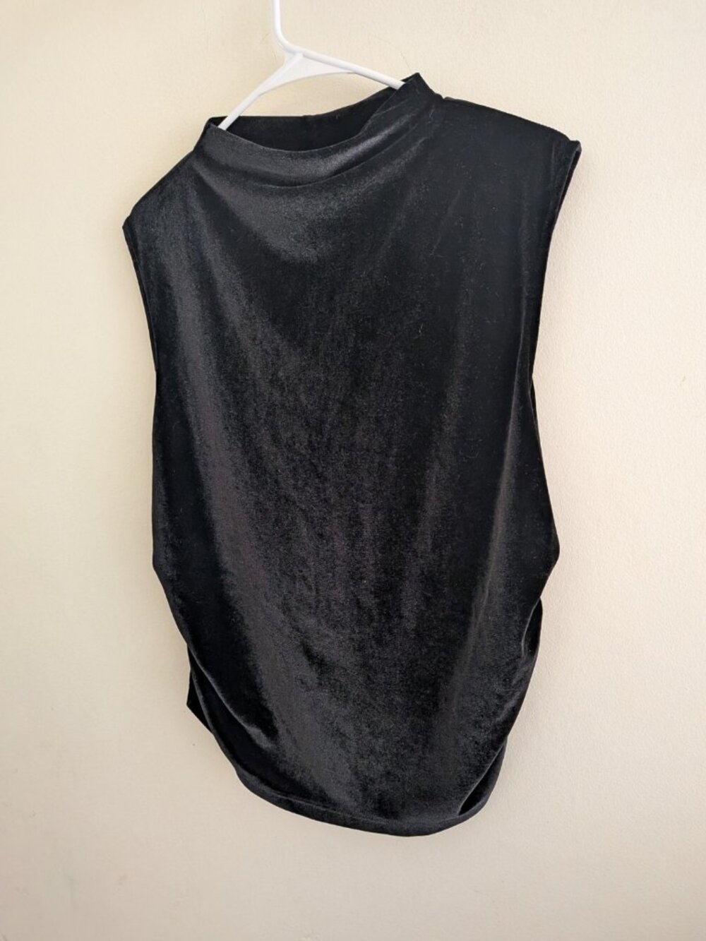 ​A New Day Velvet Mock Neck Tank Top Womens XL  Sleeveless Stretch Shell Y2K 90s